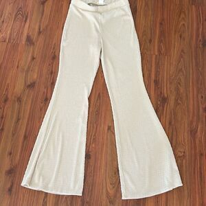 NWT G & D beige bell bottom pants M